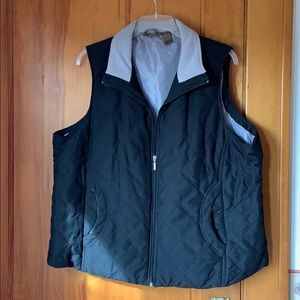 Black & Gray Zipper Vest